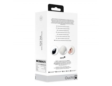 Korek analny z lisim ogonem Ouch! aluminiowy - 3