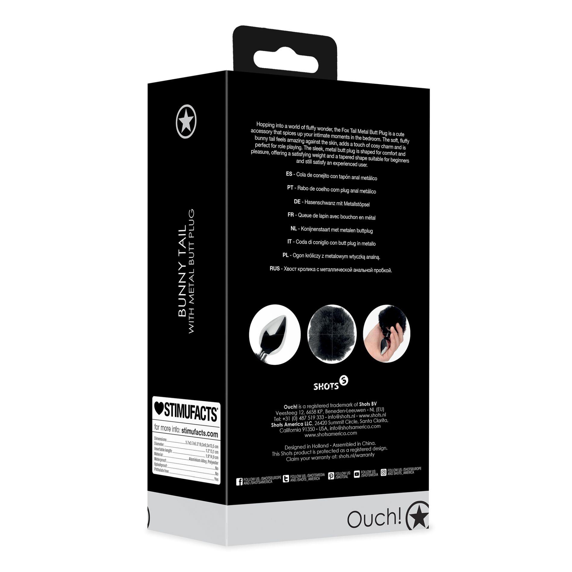 Bunny Tail With Metal Butt Plug