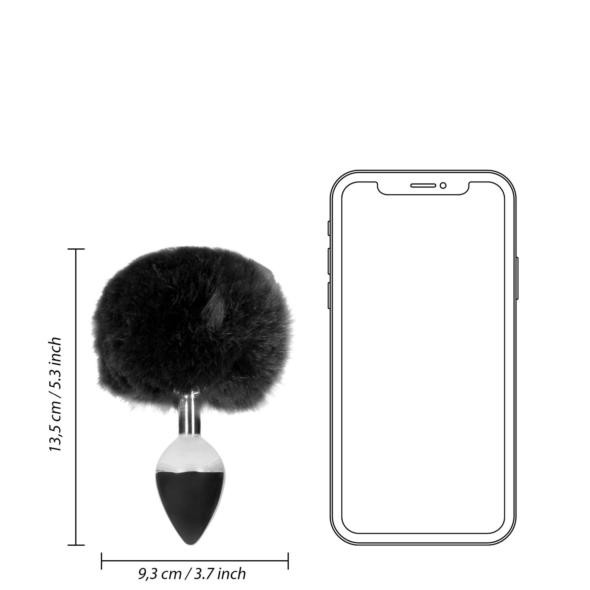 Bunny Tail With Metal Butt Plug