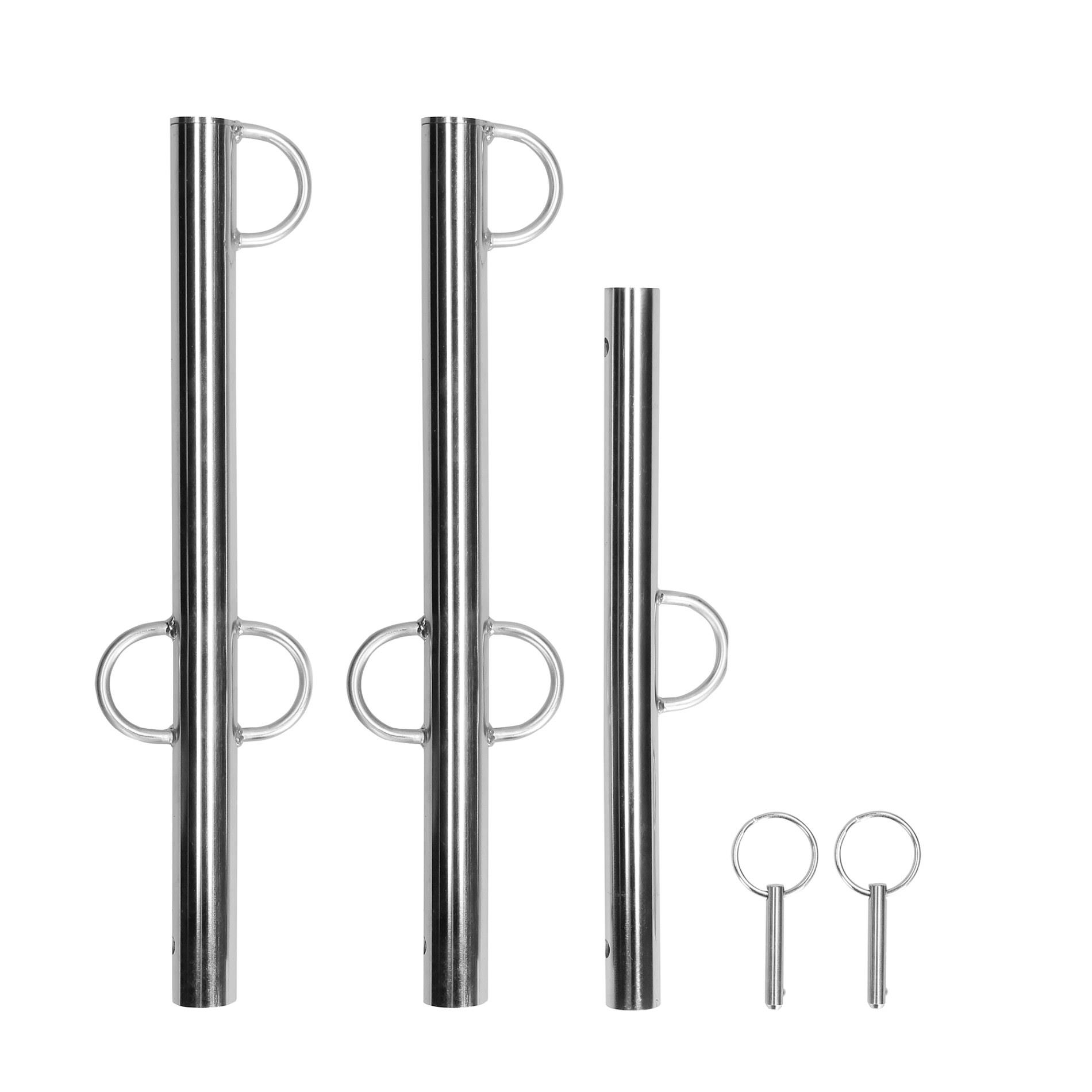 spreader bar with multiple hooks - silver