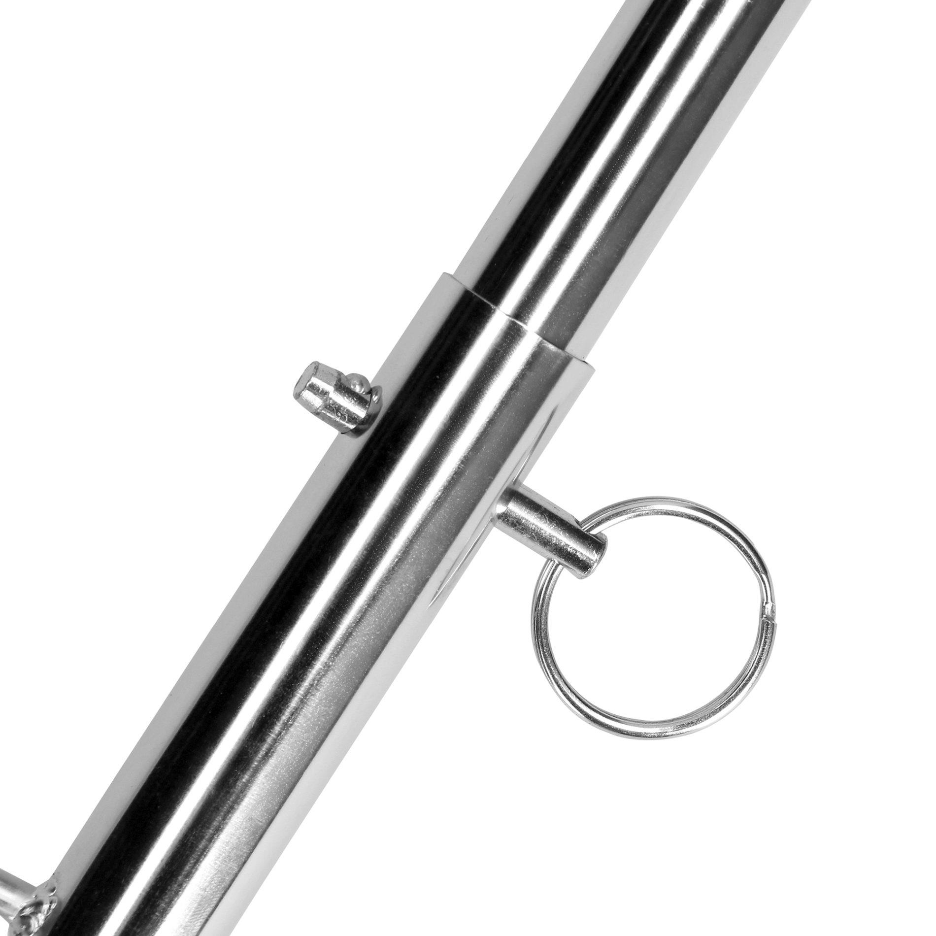 spreader bar with multiple hooks - silver
