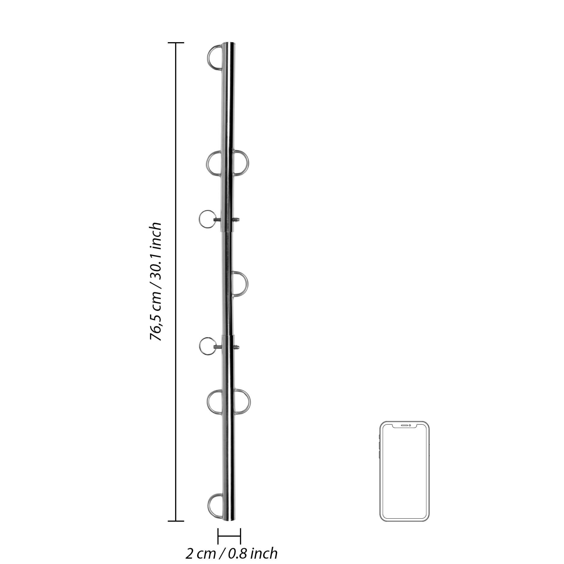 spreader bar with multiple hooks - silver