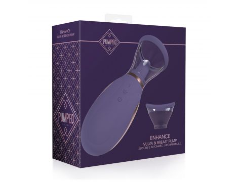 Pompka do łechtaczki i piersi Pumped Enhance silikonowa ładowana fioletowa - 2