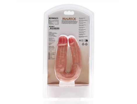 Podwójne dildo RealRock U shaped PVC 13 cm - 3
