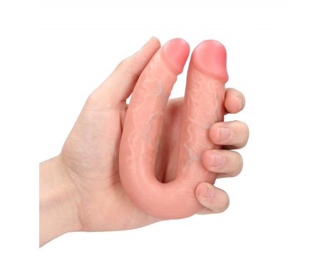 Podwójne dildo RealRock U shaped PVC 13 cm - 8