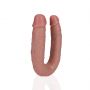 Podwójne dildo RealRock U shaped PVC 13 cm - 2
