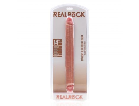Podwójne dildo RealRock Slim 36 cm - 2