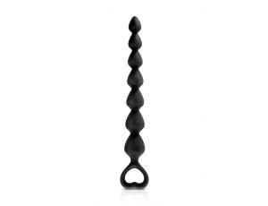 Pręt analny silikonowy Glamy Back Love czarny 25 cm