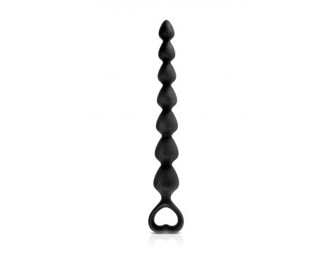 Pręt analny silikonowy Glamy Back Love czarny 25 cm