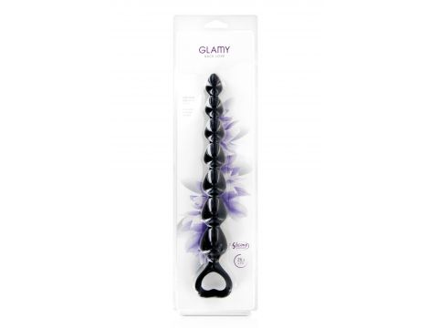 Pręt analny silikonowy Glamy Back Love czarny 25 cm - 2