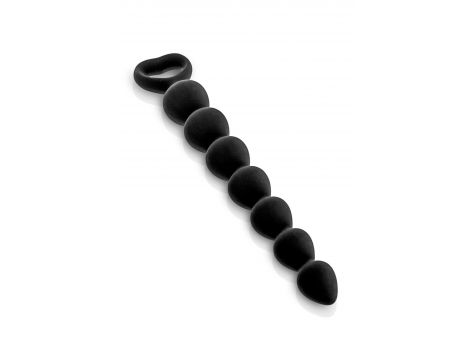 Pręt analny silikonowy Glamy Back Love czarny 25 cm - 3