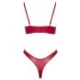 Komplet bielizny Cottelli LINGERIE czerwony wet look 85B - 8