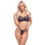 Komplet bielizny z oczkami Cottelli LINGERIE czarny 85B - 3