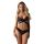 Komplet bielizny Obsessive Blomentis czarny XS/S