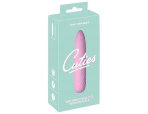 Mini wibrator Cuties silikonowy różowy USB 10,5 cm