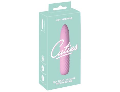 Mini wibrator Cuties silikonowy różowy USB 10,5 cm