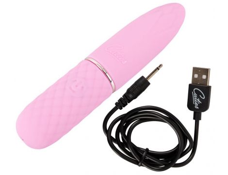 Mini wibrator Cuties silikonowy różowy USB 10,5 cm - 7