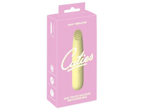 Mini wibrator Cuties silikonowy żółty USB 10,5 cm