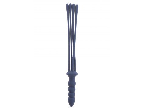 Silikonowy pejcz z korkiem analnym Taboom niebieski 38 cm - 3