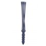 Silikonowy pejcz z korkiem analnym Taboom niebieski 38 cm - 4