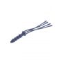 Silikonowy pejcz z korkiem analnym Taboom niebieski 38 cm - 5