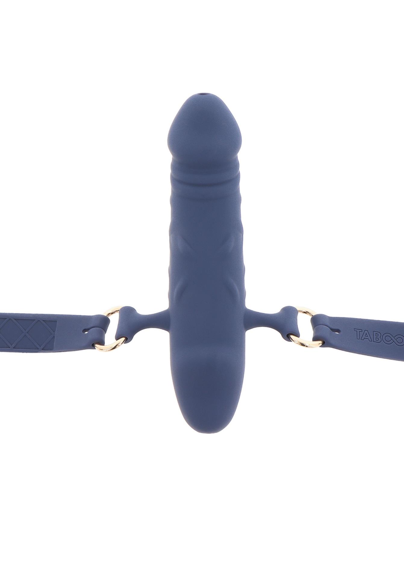 silicone breathable penis gag blue