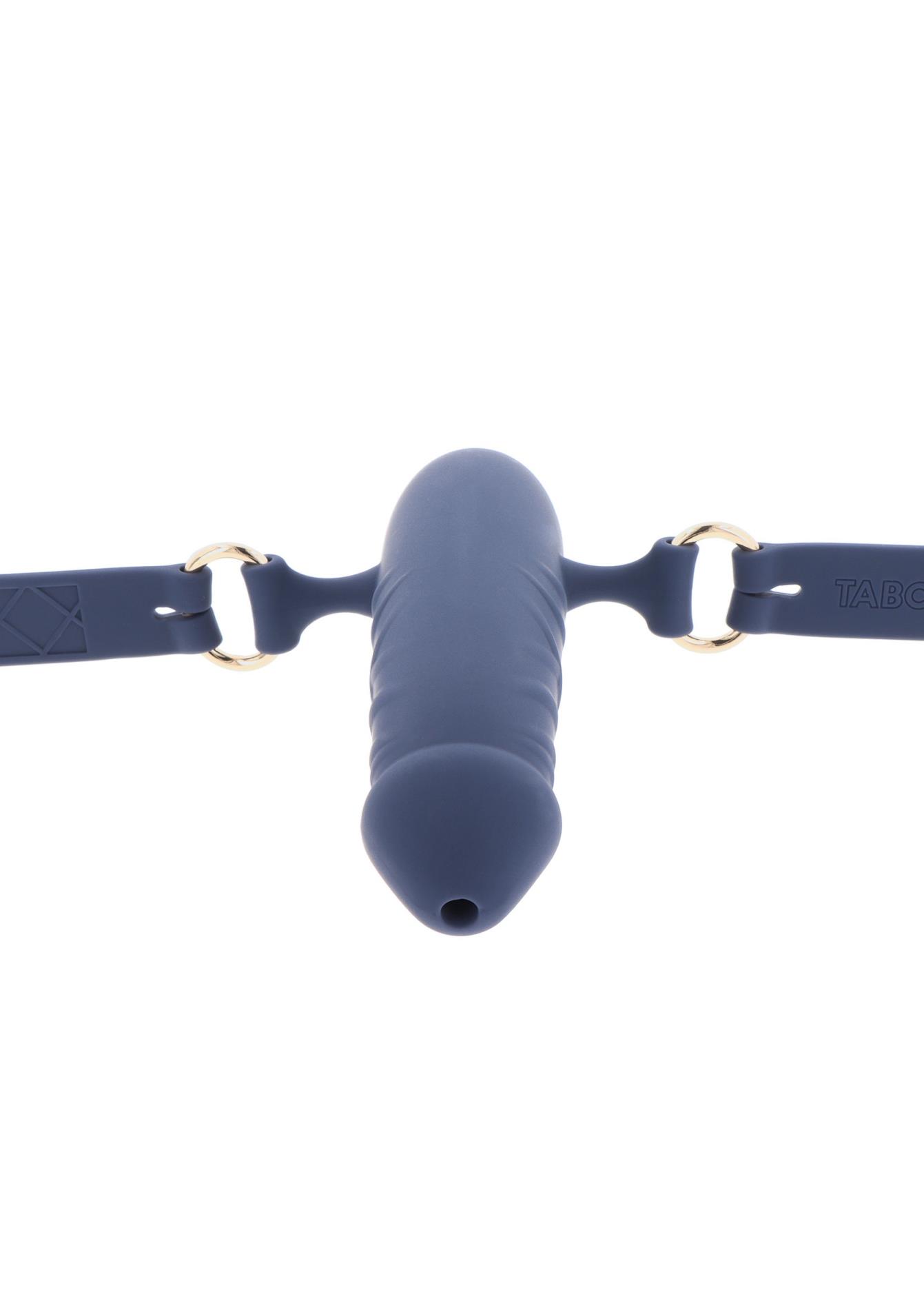 silicone breathable penis gag blue