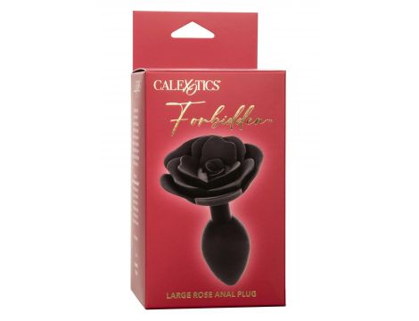 Korek analny silikonowy Calexotics Forbidden Rose duży czarny