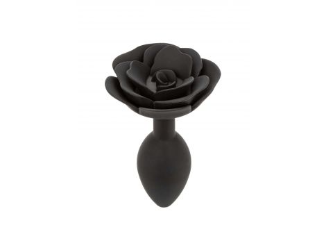 Korek analny silikonowy Calexotics Forbidden Rose duży czarny - 2