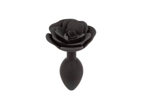 Korek analny silikonowy Calexotics Forbidden Rose duży czarny - 4