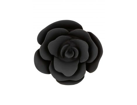 Korek analny silikonowy Calexotics Forbidden Rose duży czarny - 8