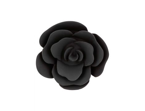 Korek analny silikonowy Calexotics Forbidden Rose duży czarny - 9