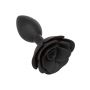 Korek analny silikonowy Calexotics Forbidden Rose duży czarny - 4