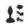 Korek analny silikonowy Calexotics Forbidden Rose duży czarny - 12