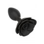 Korek analny silikonowy Calexotics Forbidden Rose duży czarny - 19