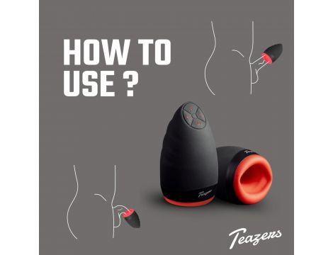 Masturbator wibrujący rozgrzewający Teazers silikonowy USB - 2