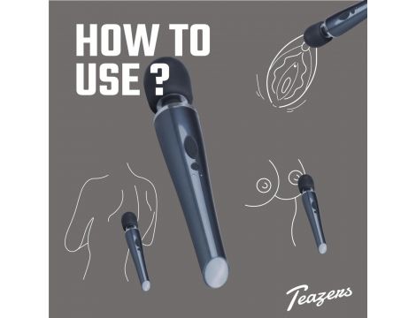 Masażer wibracyjny czarny Teazers Lightning - 2
