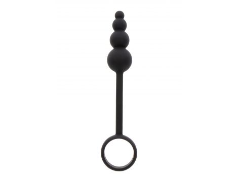 Korek analny z pierścieniem ToyJoy silikonowy czarny 22 cm - 3