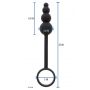 Korek analny z pierścieniem ToyJoy silikonowy czarny 22 cm - 7