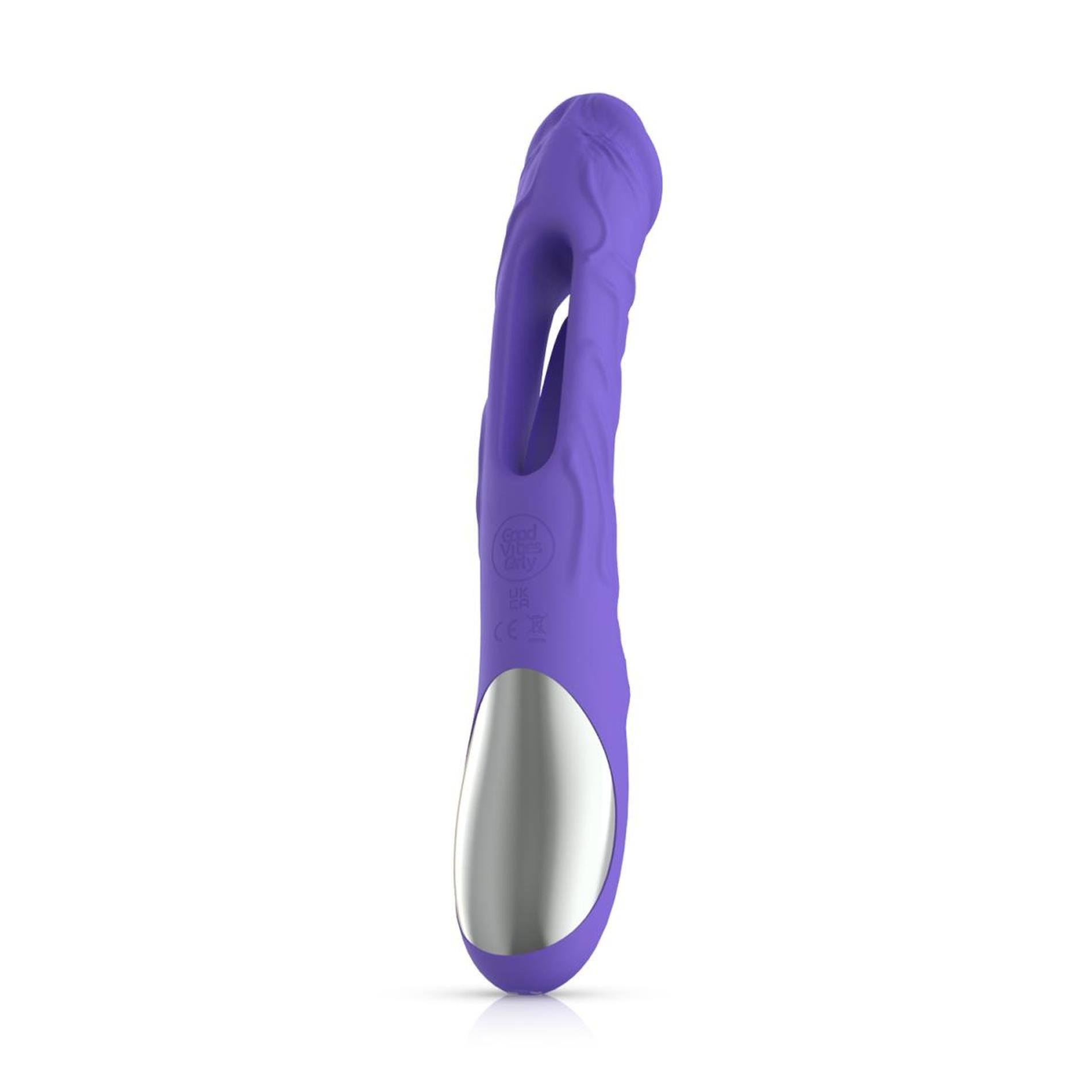 good vibes only - flax vibrating dildo with g-spot stimulator