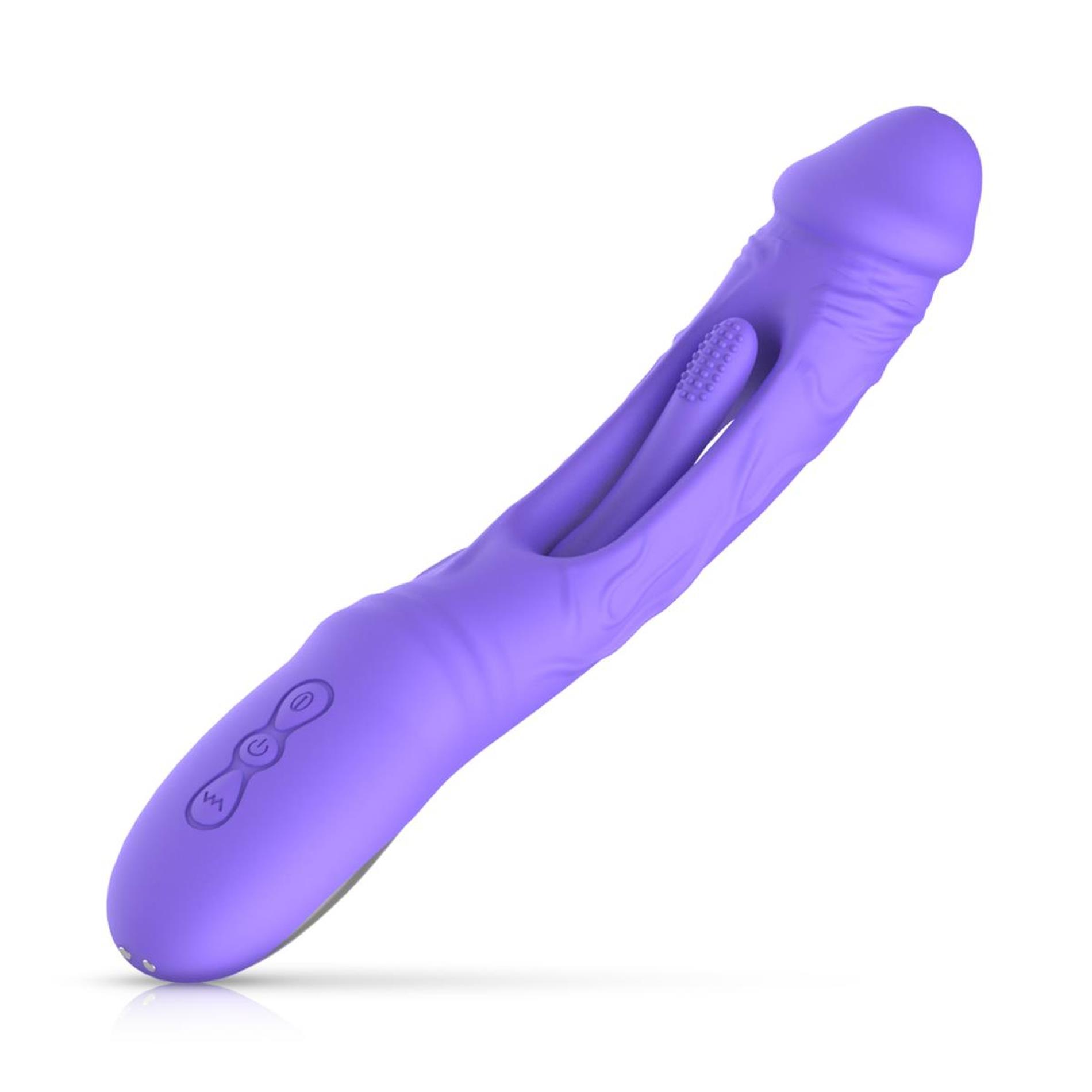 good vibes only - flax vibrating dildo with g-spot stimulator