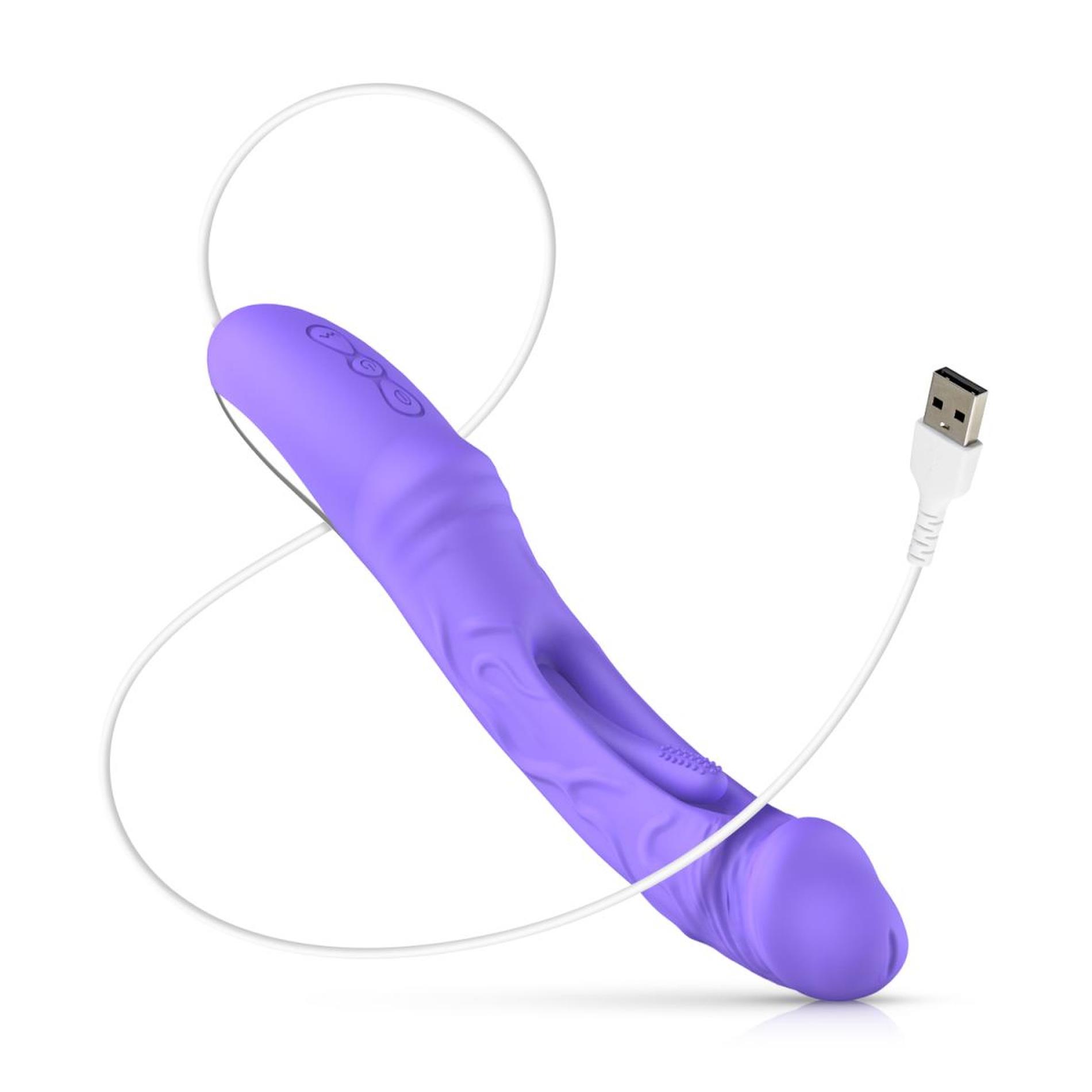 good vibes only - flax vibrating dildo with g-spot stimulator