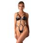 Body skórzane otwarte Obsessive czarne S/M/L - 2