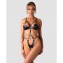Body skórzane otwarte Obsessive czarne S/M/L - 5