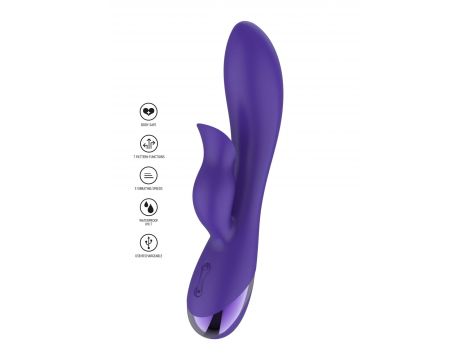 Wibrator króliczek Xocoon Unchained Love silikonowy fioletowy 19 cm - 10
