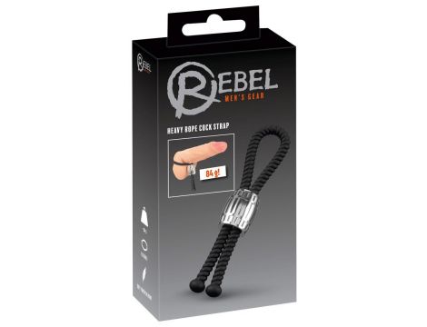 Pierścień erekcyjny Rebel Heavy Rope silikonowy czarny