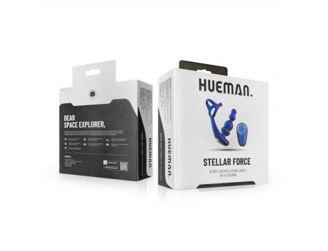 Korek analny wibrujący Hueman Stellar Force z pierścieniem pilot 10 cm - 2