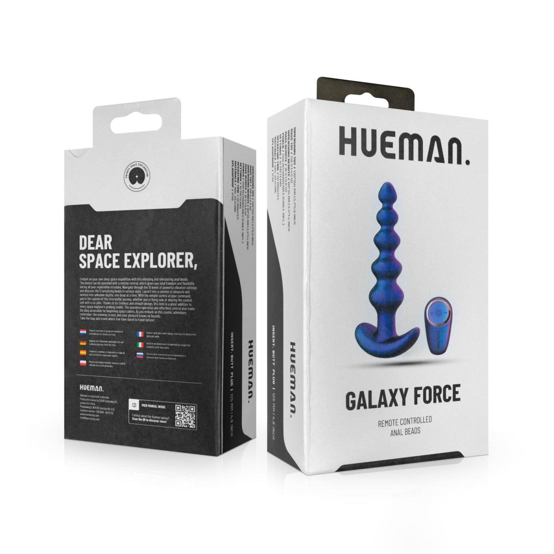 Hueman - Galaxy Force Vibrating Butt Plug With Remote
