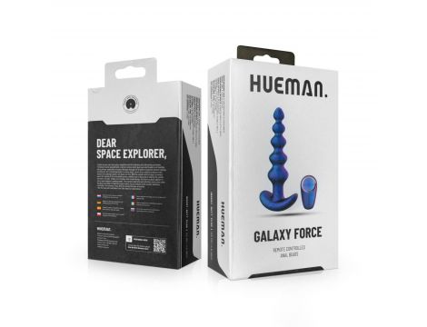 Korek analny wibrujący Hueman Galaxy Force z pilotem - 2