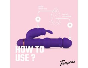 Teazers Silicone Rabbit Vibrator - Purple